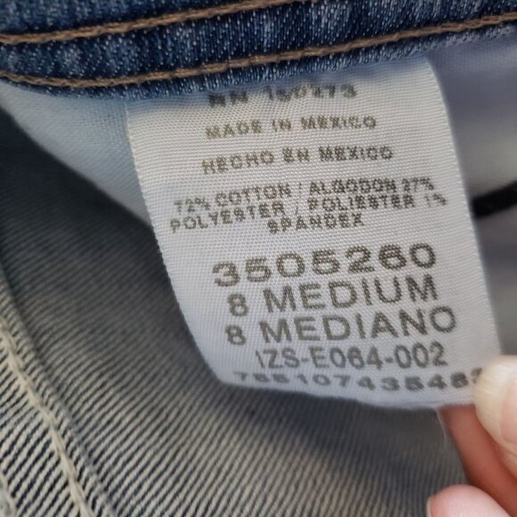 Lee Classic Fit High Rise Mom Jeans Denim Straight Leg Retro 90's Blue Womens 8 - Picture 7 of 8